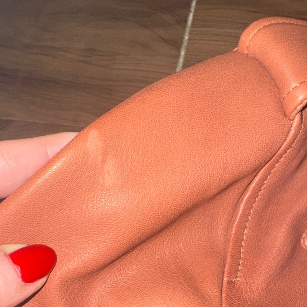 All Saints Rust Leather Jacket - Picture 2 of 4